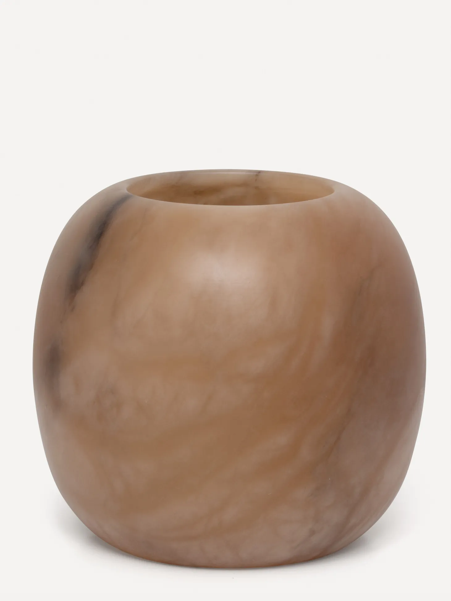 Les Soeurs Ronde Alabaster Kaarsenhouder (extra large) Tabac Discount
