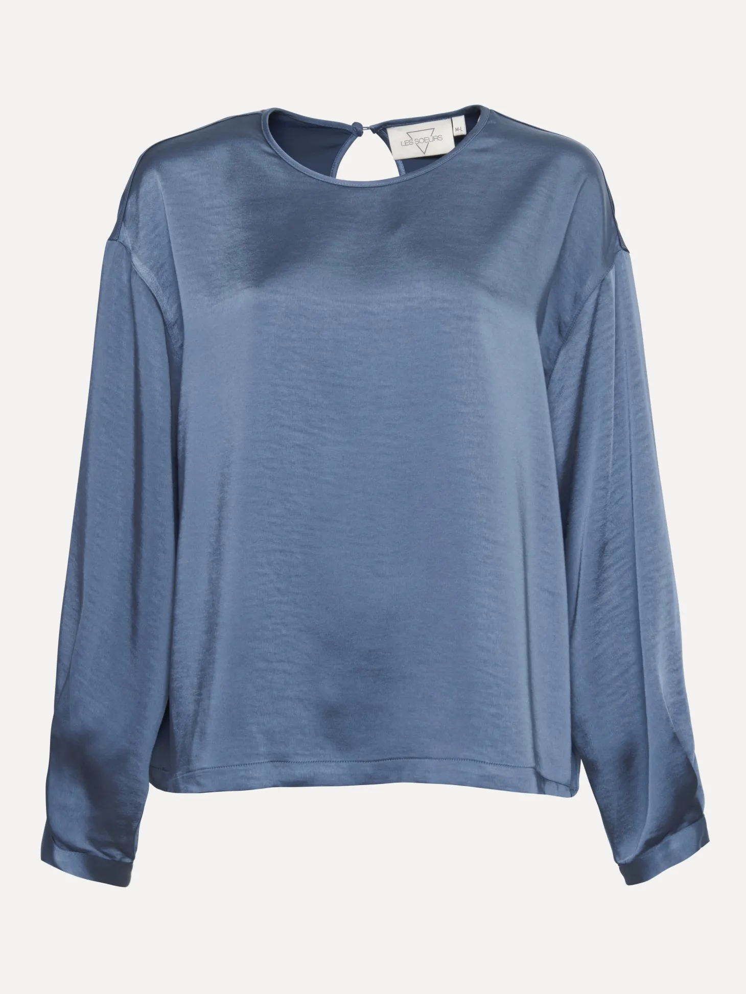 Les Soeurs Satijnen blouse Dorota Dark+Blue+Denim Clearance