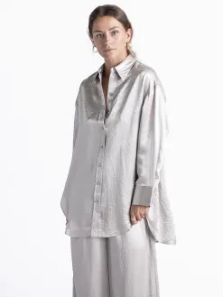 Selected Satijnen blouse Selene Dove Discount