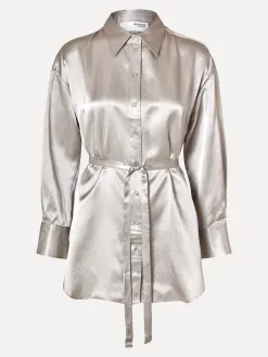 Selected Satijnen blouse Selene Dove Discount