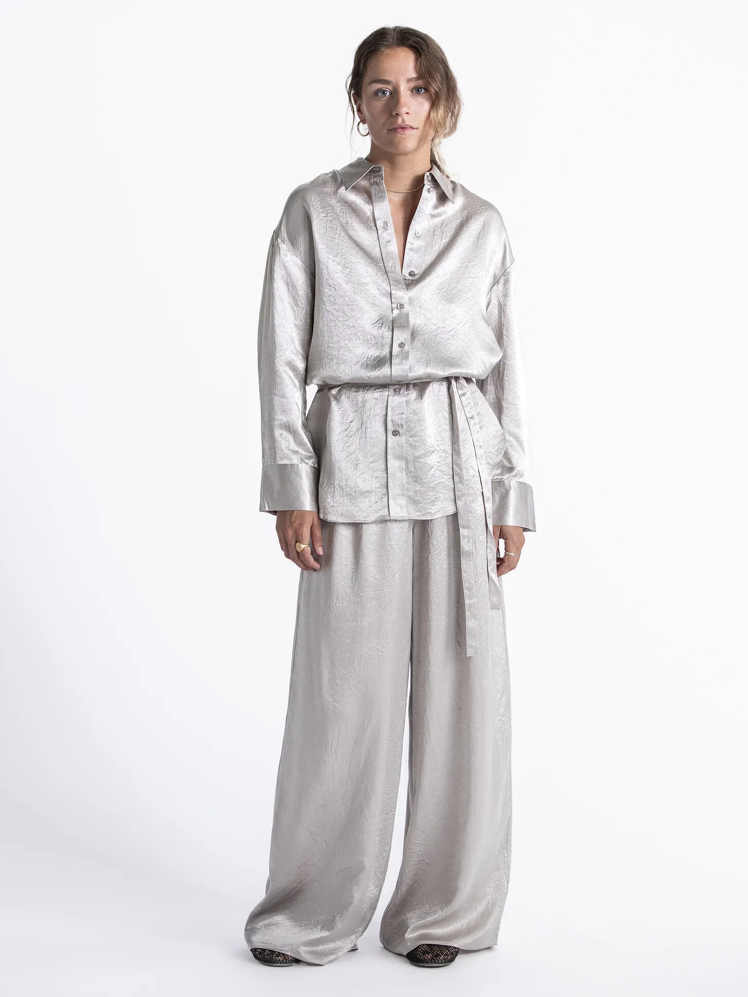 Selected Satijnen blouse Selene Dove Discount