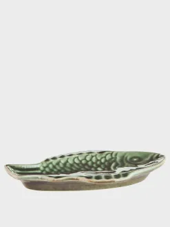 Madam Stoltz Schaal Vis Dark+Green Best