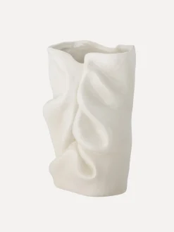 Bloomingville Sculpturale Vaas Fabrice White+Stoneware Sale