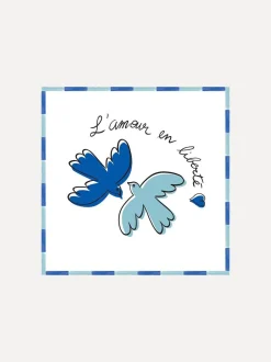 Opjet Set servetten Blauwe Vogelliefde Blauwe+Vogelliefde Discount