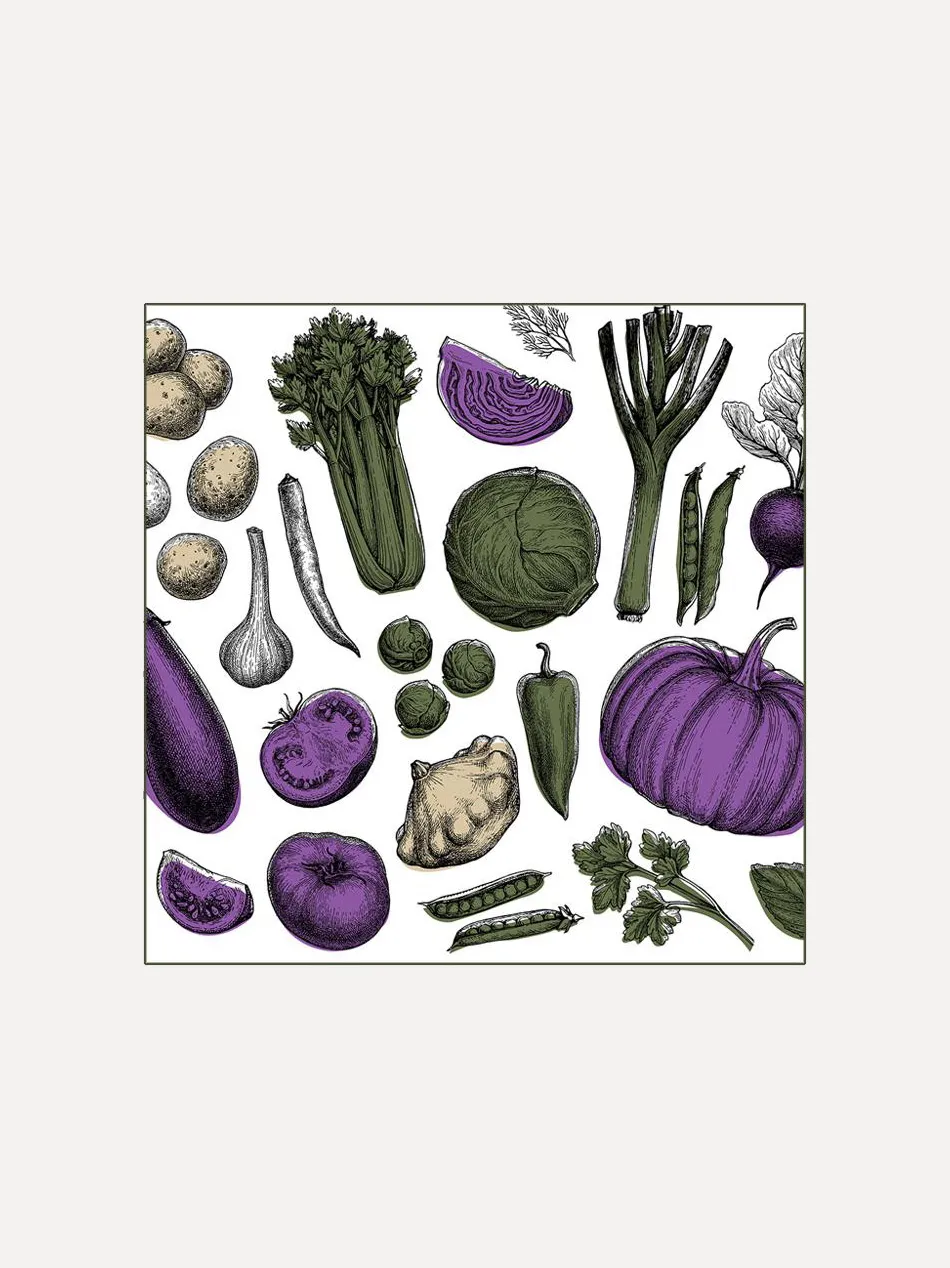 Opjet Set servetten Veggie Mania Veggie+Mania Sale