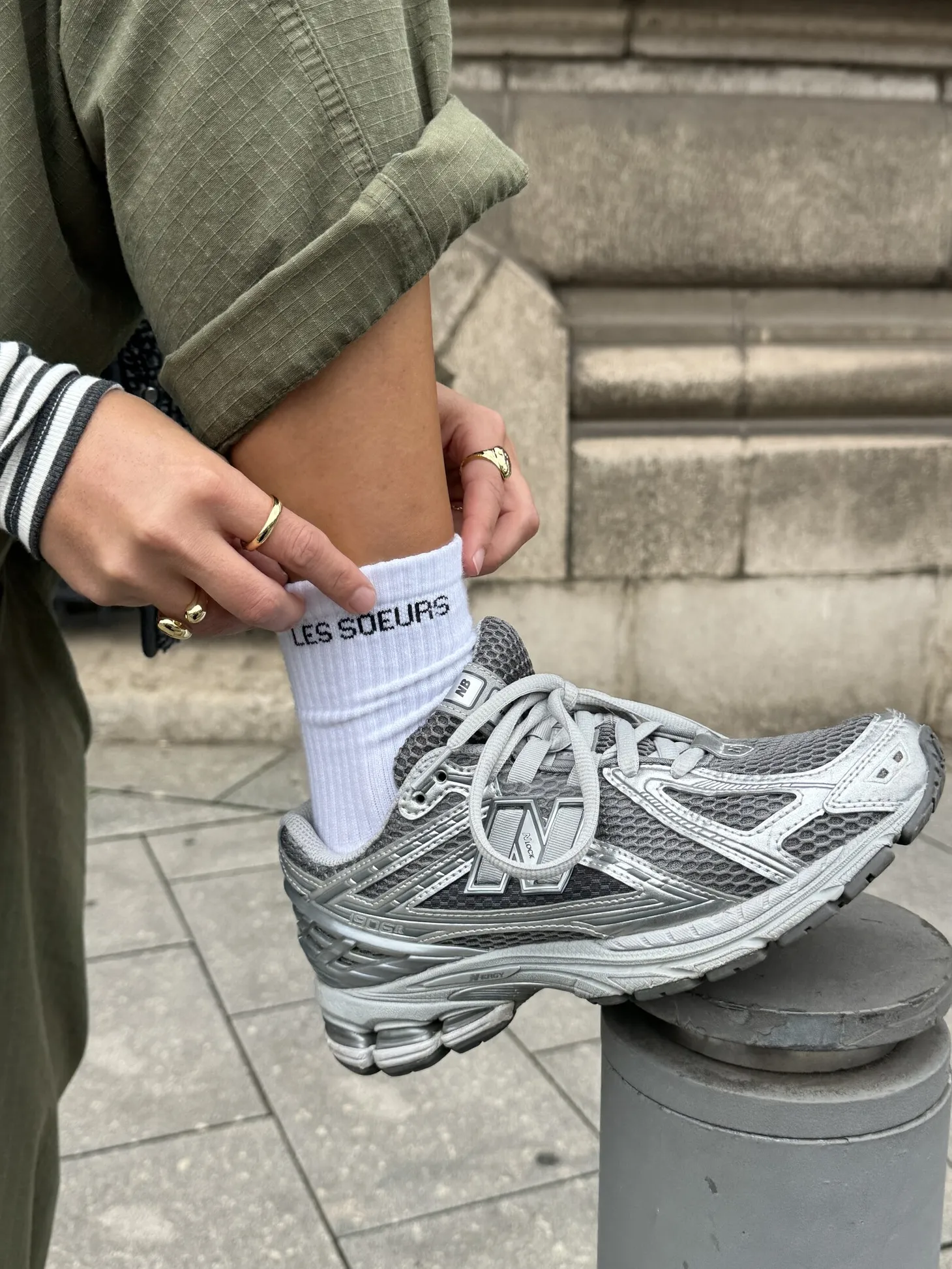 Les Soeurs Sportsokken White Best