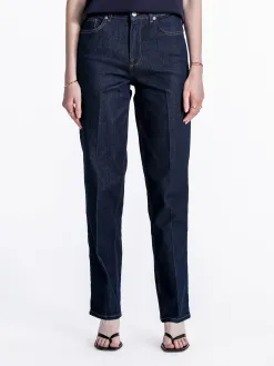 Selected Straight fit jeans Ilu Dark+Blue+Denim Fashion