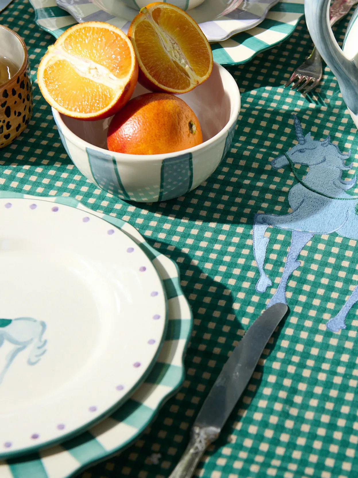 Anna + Nina Tafelkleed Gingham Pegasus Multicolour Best
