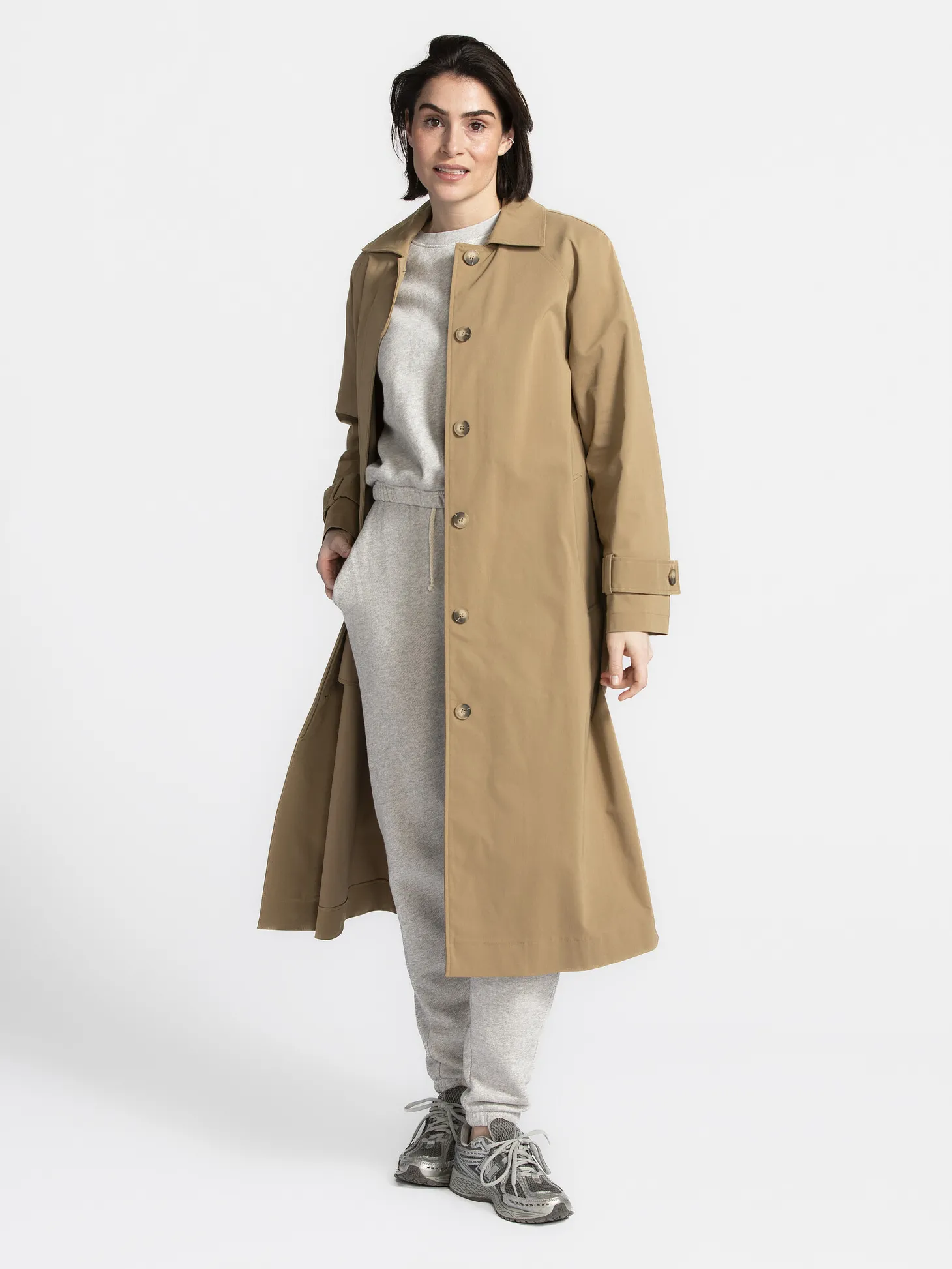 Selected Tailored lange jas Corrie Sepia+Tint Fashion