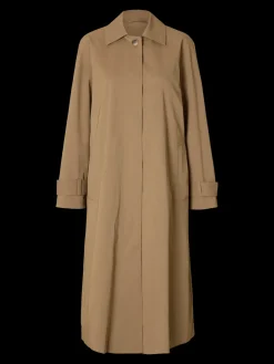 Selected Tailored lange jas Corrie Sepia+Tint Fashion