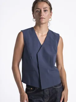 MBYM Tailored vest Hettie Willah Blue+Nights Discount