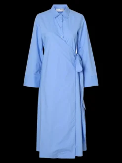 Selected Tailored wikkeljurk Aviana Cornflower+Blue Hot