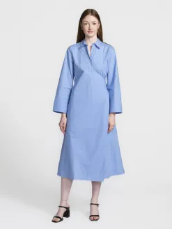 Selected Tailored wikkeljurk Aviana Cornflower+Blue Hot