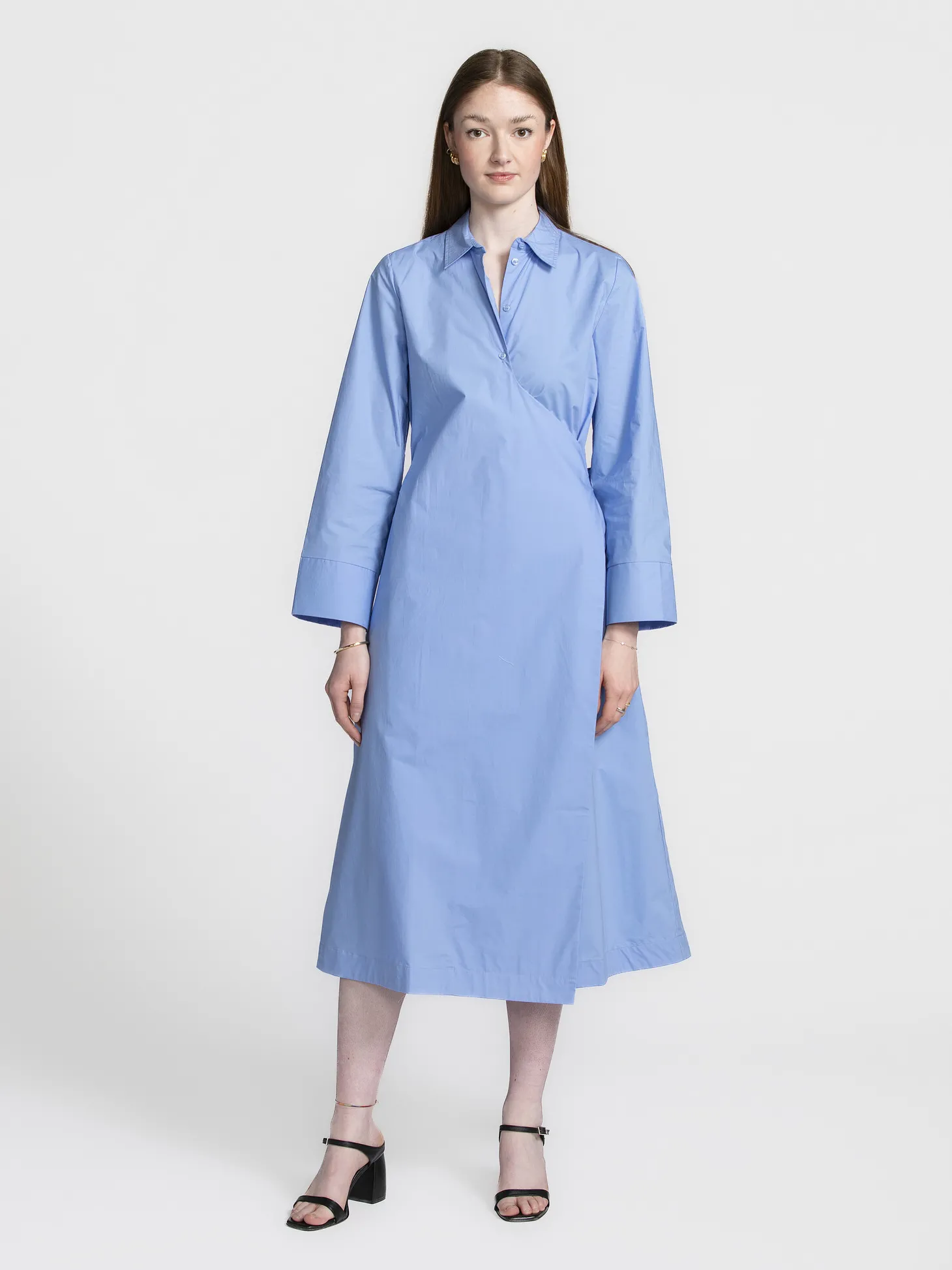 Selected Tailored wikkeljurk Aviana Cornflower+Blue Hot