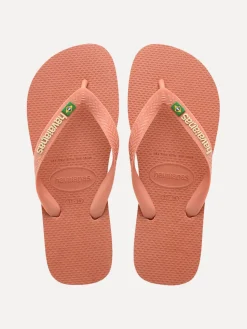 Teenslippers Havaianas Brasil Logo Pink+Clay New
