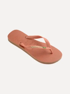 Teenslippers Havaianas Brasil Logo Pink+Clay New