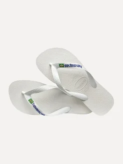 Teenslippers Havaianas Brasil Logo White Online