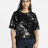 Le Marais Top met sequins Kae Black New