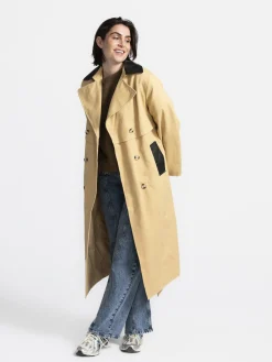 Edited Trenchcoat Aiko Beige+With+Black Clearance