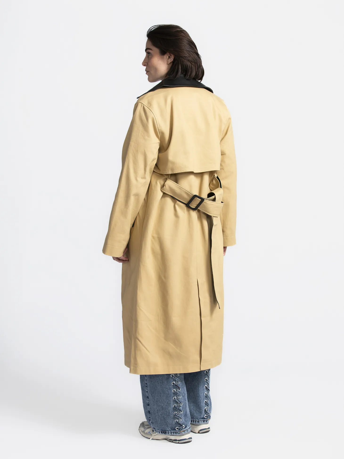 Edited Trenchcoat Aiko Beige+With+Black Clearance