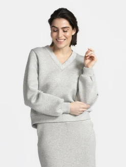 Selected V-neck sweater Jamila Light+Grey+Melange Outlet