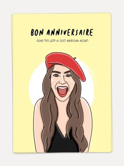 Kaart Blanche Wenskaart Bon Anniversaire Bon+Anniversaire Fashion