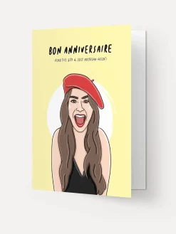 Kaart Blanche Wenskaart Bon Anniversaire Bon+Anniversaire Fashion