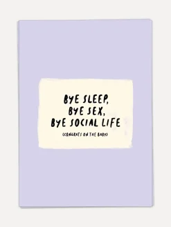 Kaart Blanche Wenskaart Bye sleep Bye+Sleep Discount