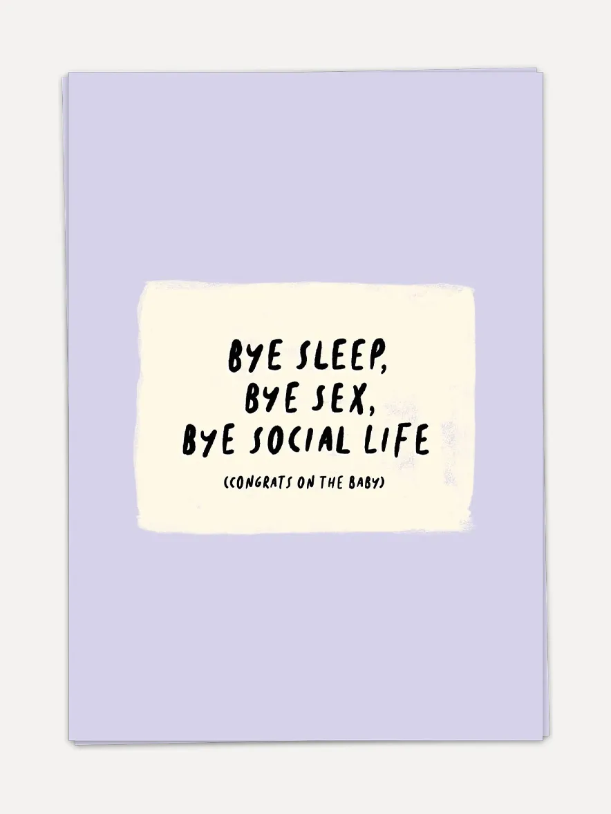 Kaart Blanche Wenskaart Bye sleep Bye+Sleep Discount