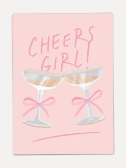 Kaart Blanche Wenskaart Cheers Girl Cheers+Girl Discount