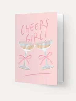 Kaart Blanche Wenskaart Cheers Girl Cheers+Girl Discount
