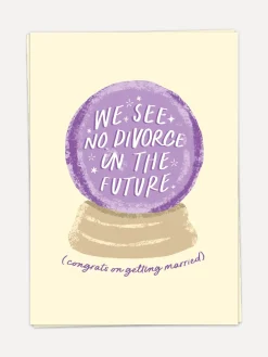 Kaart Blanche Wenskaart Congrats on getting married No+Divorce Best
