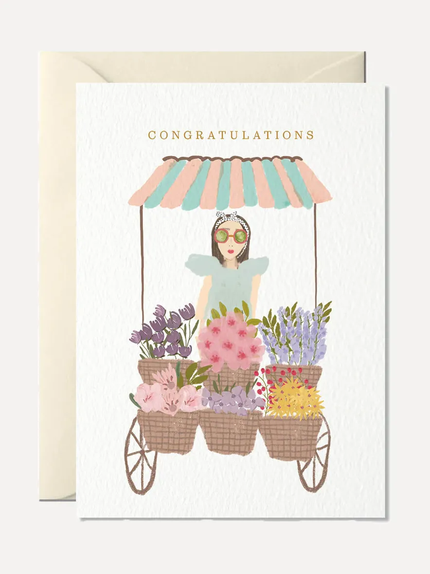 Nelly Castro Wenskaart Congratulations Flower+Stand Hot