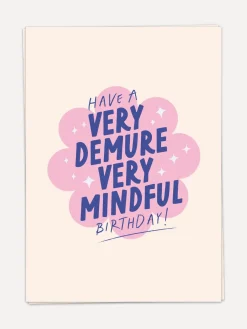Kaart Blanche Wenskaart Demure Birthday Demure+Bday Outlet