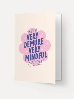 Kaart Blanche Wenskaart Demure Birthday Demure+Bday Outlet