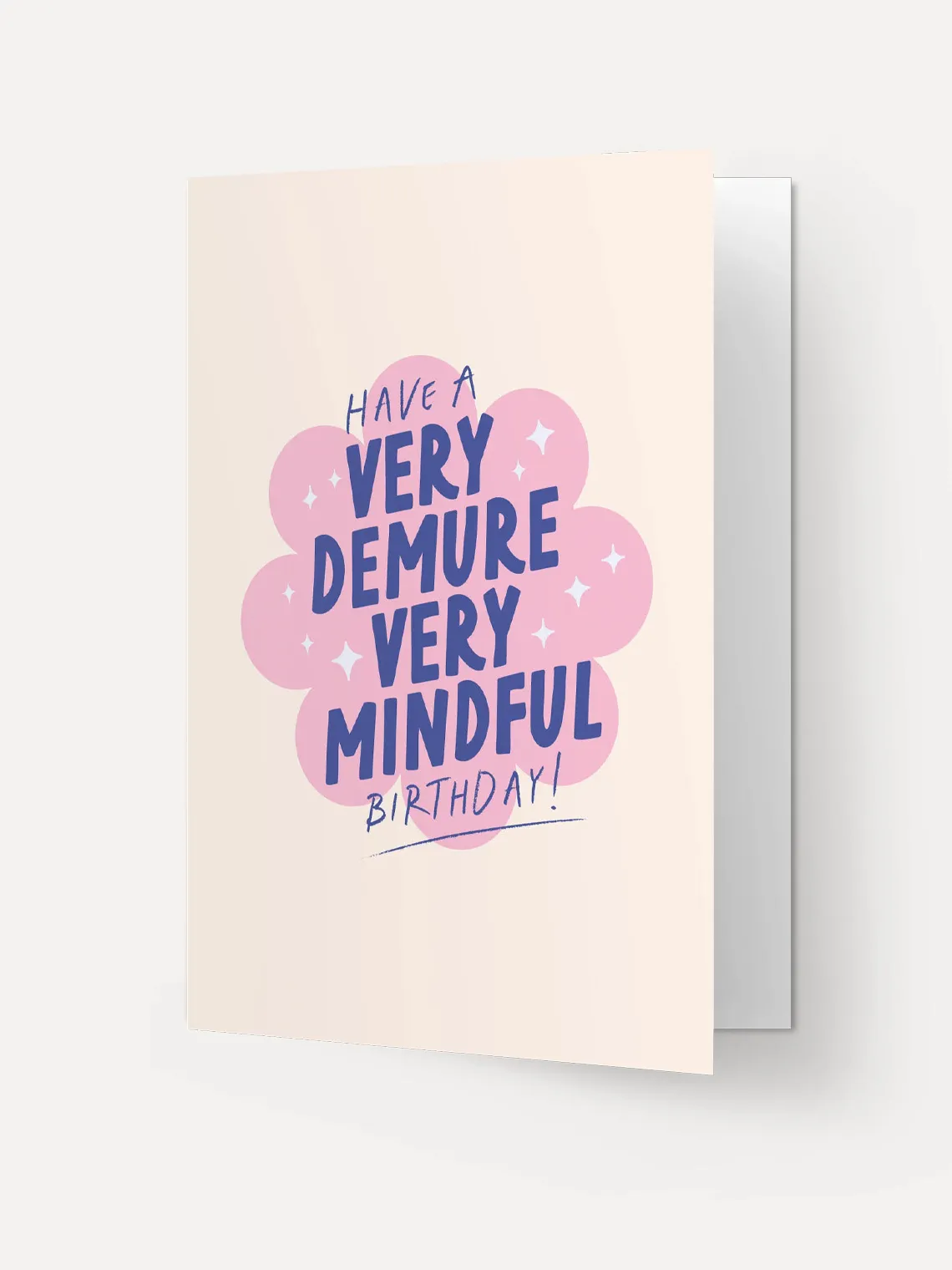Kaart Blanche Wenskaart Demure Birthday Demure+Bday Outlet
