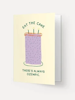 Kaart Blanche Wenskaart Eat the cake Eat+the+cake Fashion