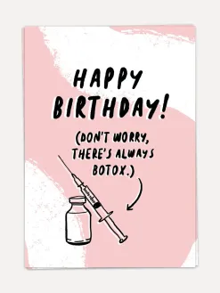 Kaart Blanche Wenskaart Happy birthday Always+Botox Clearance