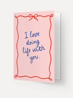 Kaart Blanche Wenskaart I love doing life with you Doing+Life Best