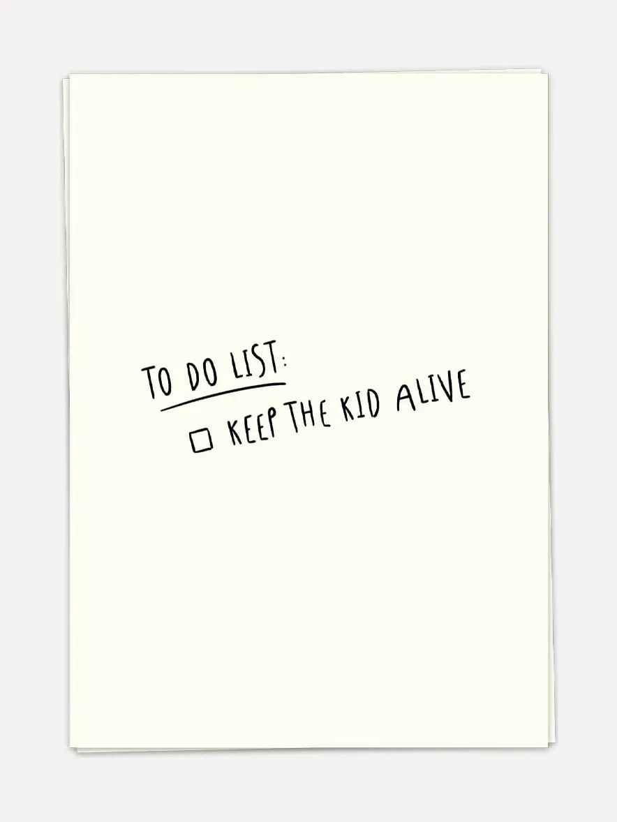 Kaart Blanche Wenskaart Keep the kid alive Keep+The+Kid+Alive Clearance