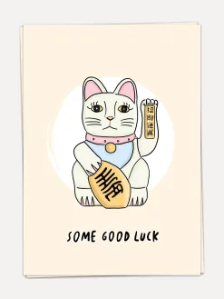 Kaart Blanche Wenskaart Lucky Cat Lucky+Cat Discount