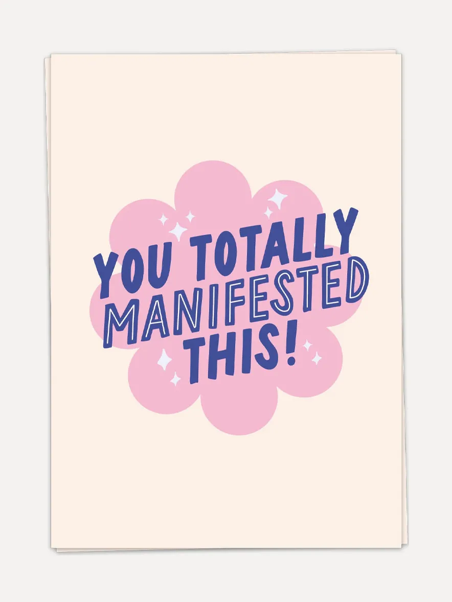 Kaart Blanche Wenskaart Manifested Clearance