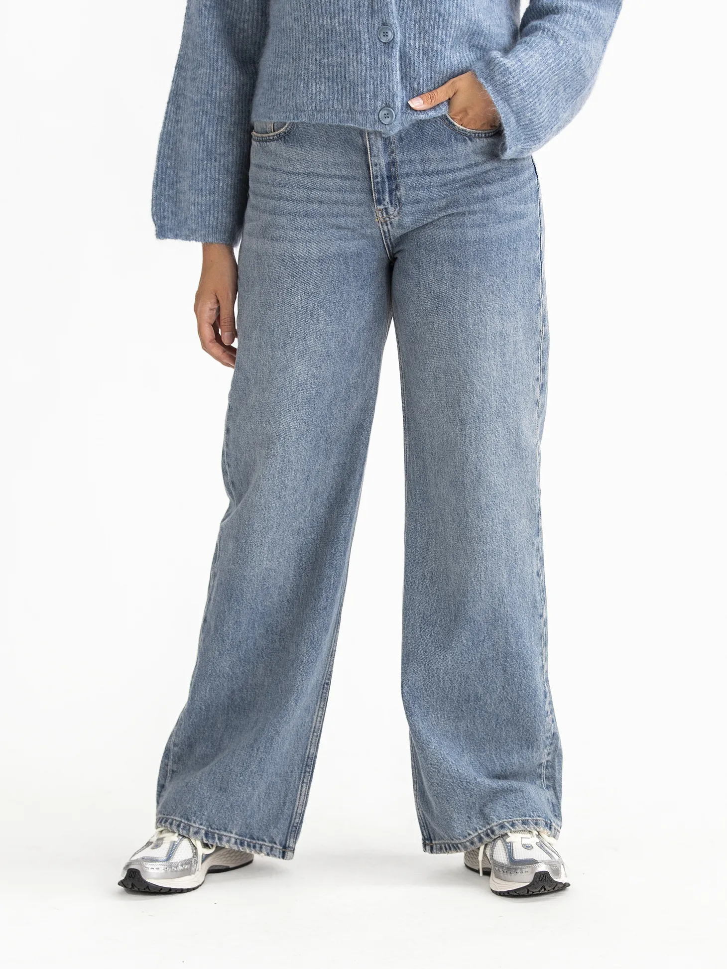 Les Soeurs Wide fit jeans Jules Mid+Blue New