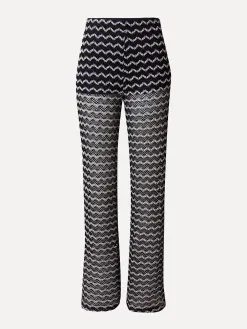 Edited Wijde broek Finn Black+Navy+Stripe Fashion