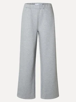 Selected Wijde broek Gia Light+Grey+Melange Online