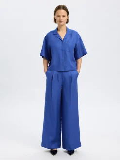 Selected Wijde broek Lyra Dazzling+Blue Clearance