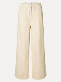 Selected Wijde broek Tenni Ecru Sale