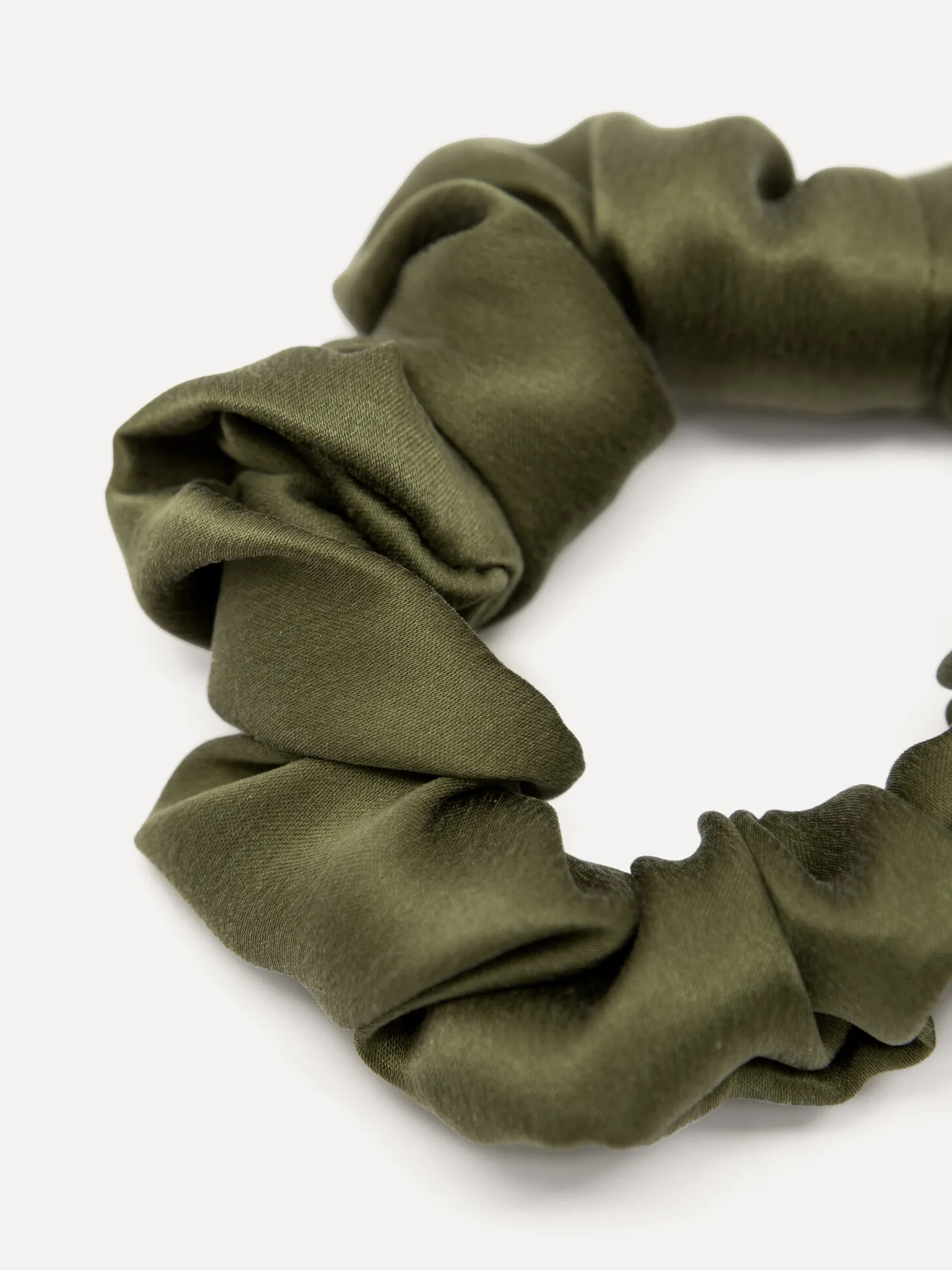 Les Soeurs Zijden scrunchie Khaki Outlet