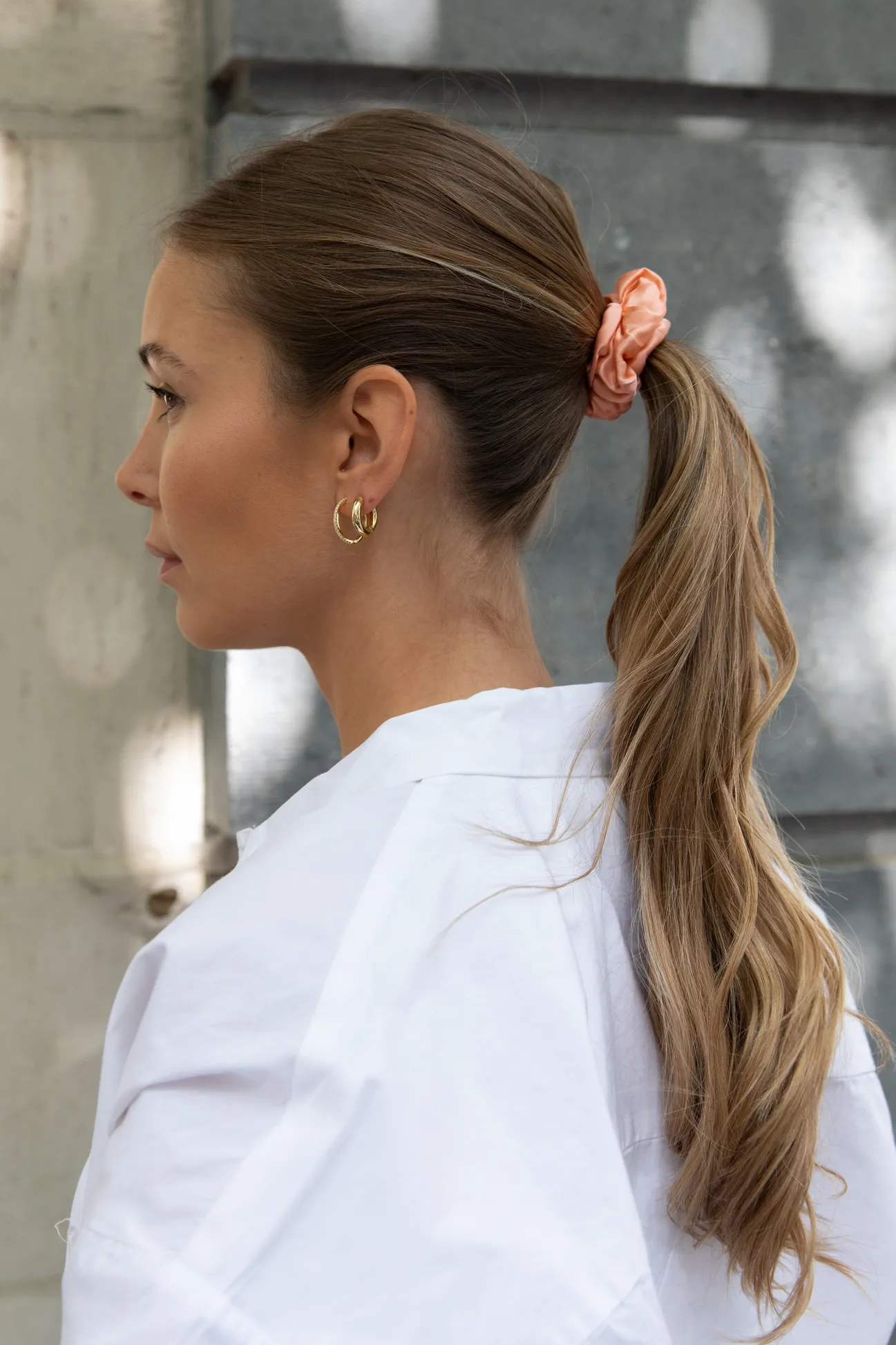 Les Soeurs Zijden Scrunchie Cantaloupe New