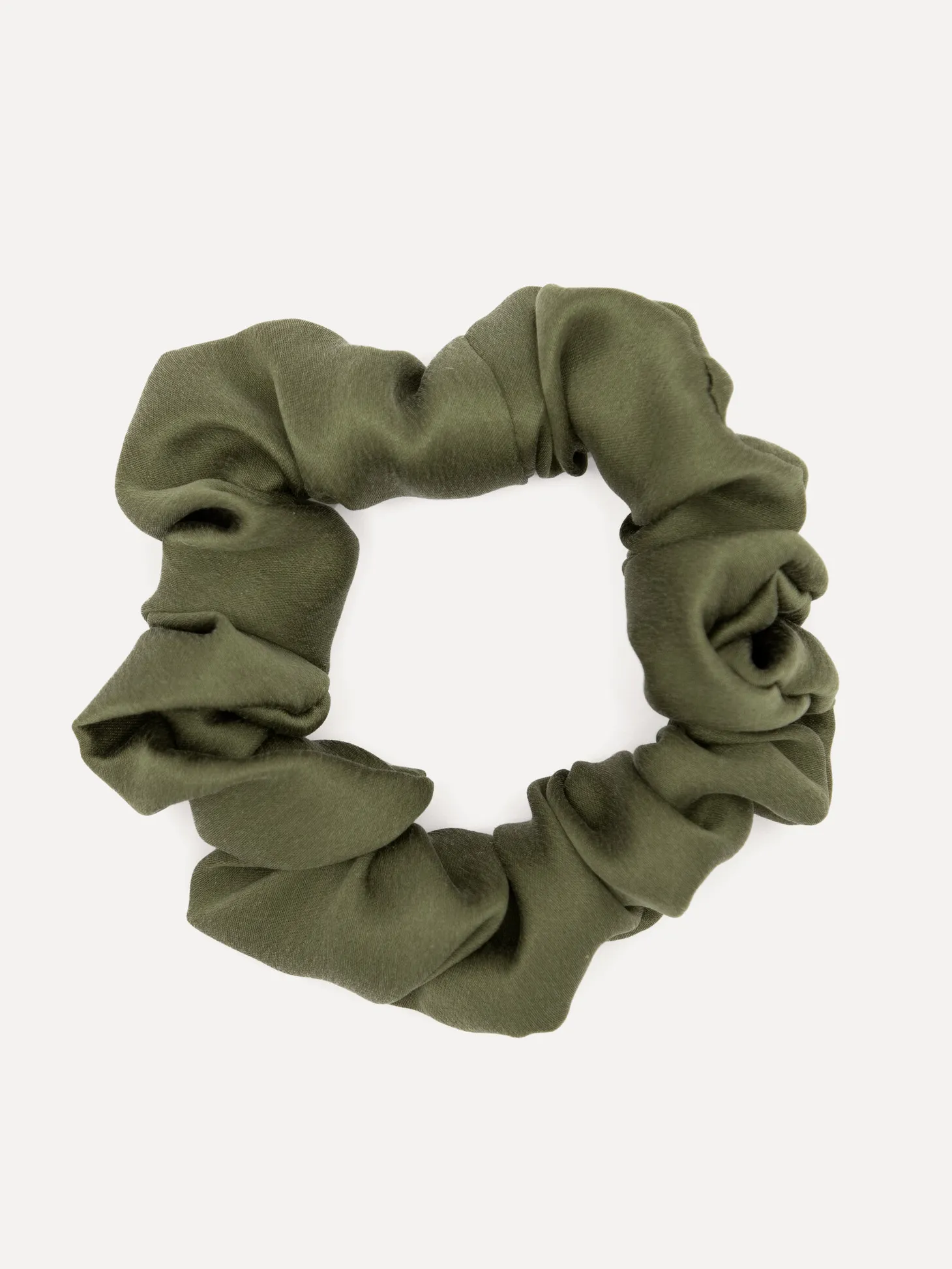 Les Soeurs Zijden scrunchie Khaki Outlet